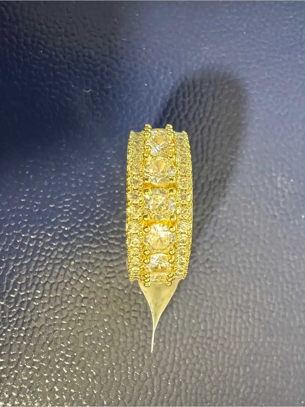 Gold Crystal Pave Statement Ring - Women Jewelry